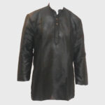 Starkings Black Jari Embroidered Art Silk Full Sleeve Men’s Indo Western Ethnic  Kurta