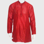 Dennis marton Red Jari Embroidered Art Silk Full Sleeve Men’s Indo Western Ethnic  Kurta