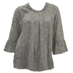 Cambridge Blue Round Neck Printed Girls Top