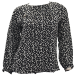 Multicolor Printed  Round Neck Women's Polyester Top
