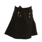 La Fille  Black Color  Knee Length Plit  Girls Middy