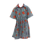 Jilax Fasion Printed Half Sleave Collar Neck Girls Frock
